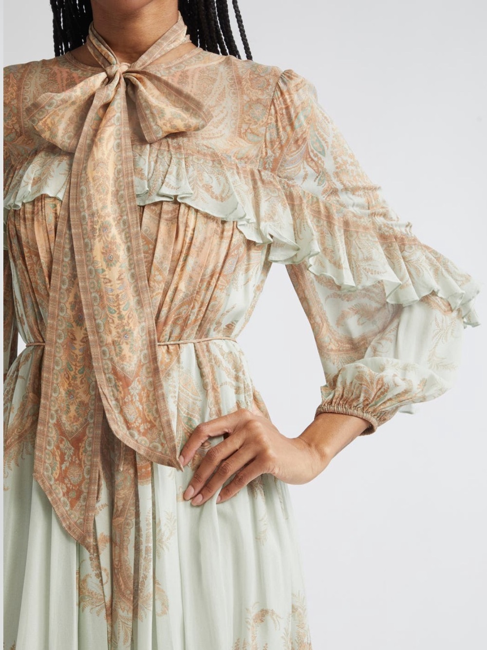 Zimmerman Paisley Long Sleeve Midi Dress - Picture 4 of 6